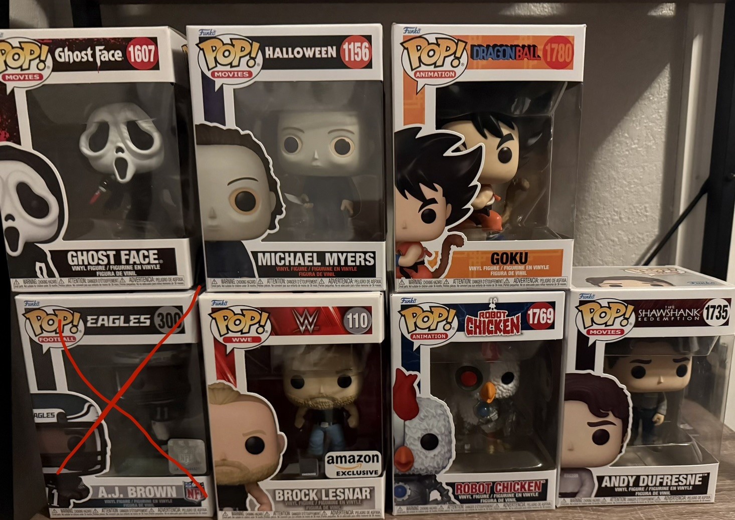 Funko Pop Mixed Lot 6 Boxed Vinyl Amazon Exclusive Ghost Face Myers Goku Funko Pop Mixed Lot 6 Boxed Vinyl Amazon Exclusive Ghost Face Myers Goku