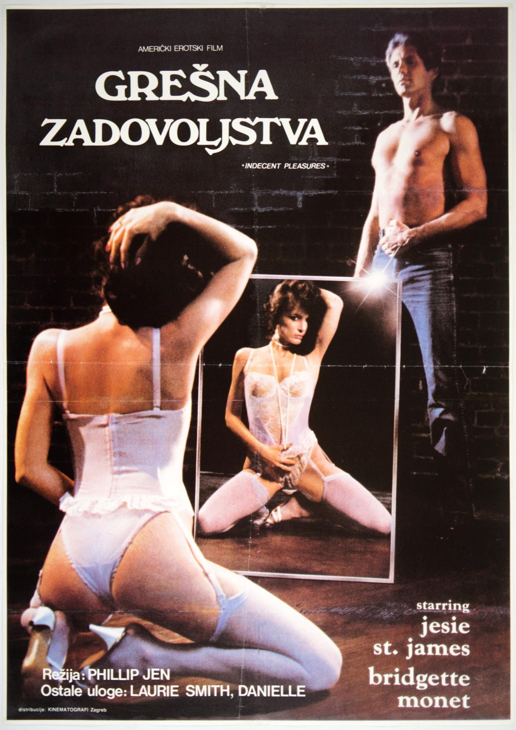INDECENT PLEASURES Orig. exYU movie poster 1984 JESIE ST JAMES, BRIDGETTE MONET INDECENT PLEASURES Orig. exYU movie poster 1984 JESIE ST JAMES, BRIDGETTE MONET