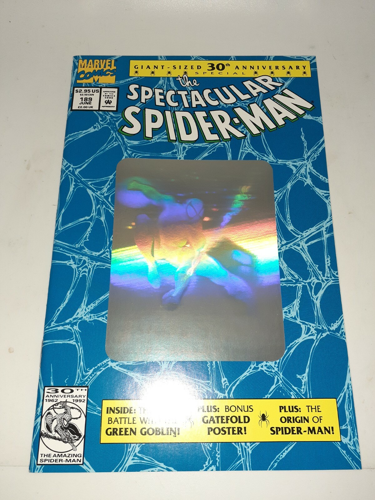 Marvel Spectacular Spider-Man 189 Silver Hologram 1st Print 9.4 
