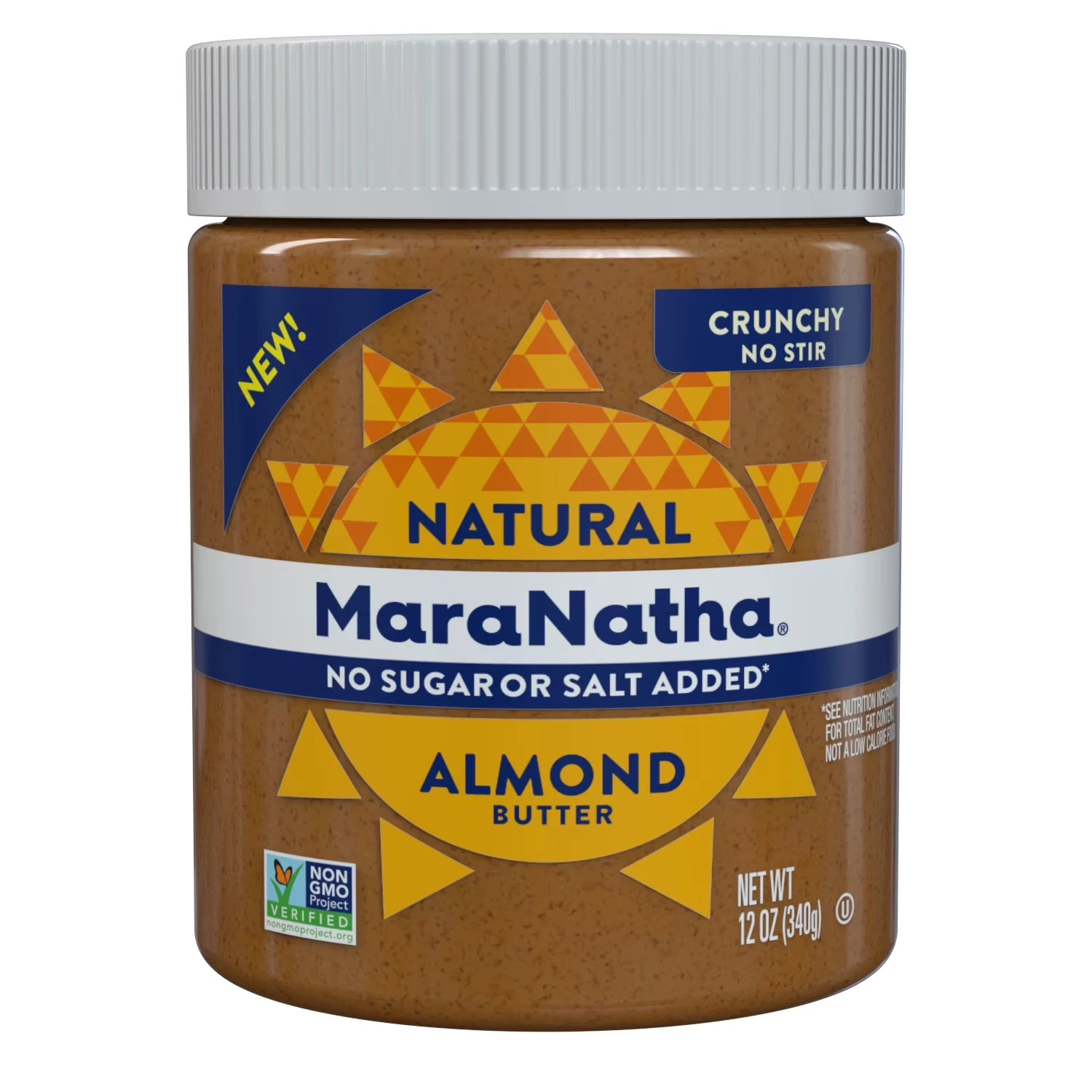 MaraNatha Natural No Sugar No Salt Crunchy Almond Butter, 12 oz MaraNatha Natural No Sugar No Salt Crunchy Almond Butter, 12 oz