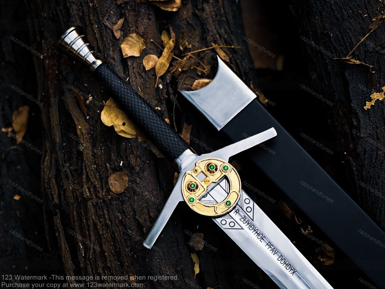 Witcher 3 New Ring Sword of Geralt Handmade Aerondight Scabbard Christmas Gift Witcher 3 New Ring Sword of Geralt Handmade Aerondight Scabbard Christmas Gift
