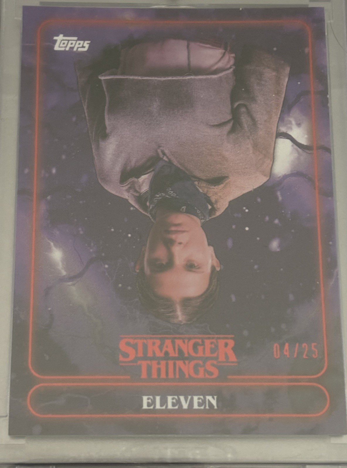 2025 Topps Stranger Things Eleven Purple Upside Down Trading Card RARE 2025 Topps Stranger Things Eleven Purple Upside Down Trading Card RARE
