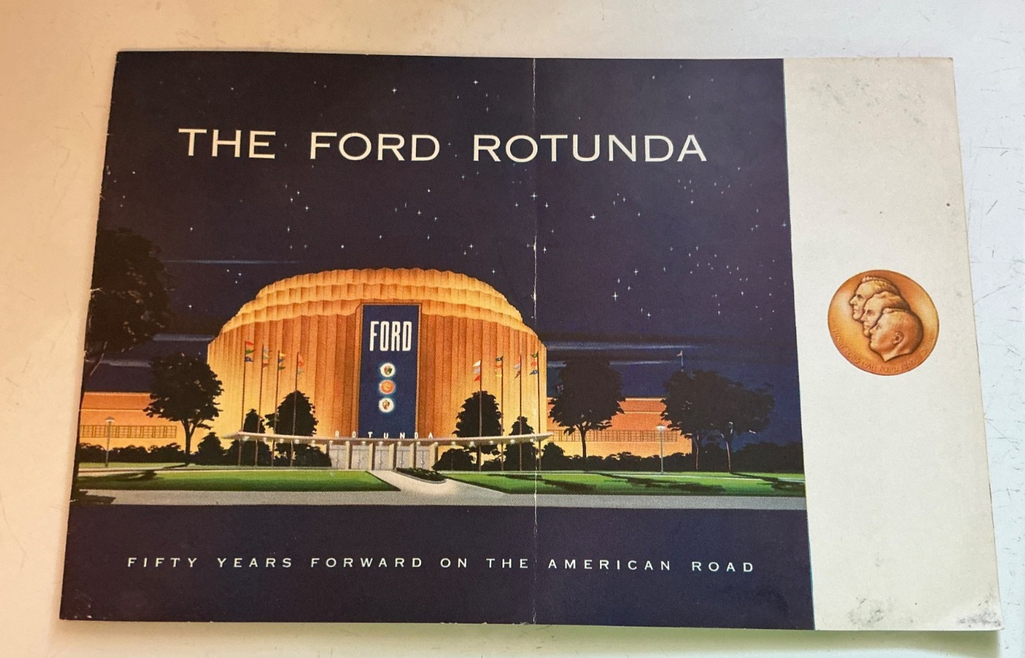 1953 The Ford Motor Co FIFTY YEAR ANNIVERSARY brochure Rogue Rotunda Dearborn