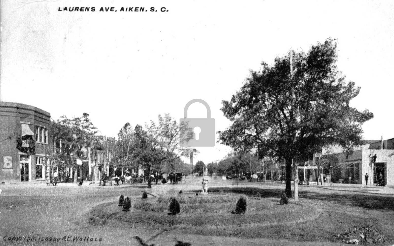 Street View Laurens Avenue Aiken South Carolina SC - Reprint