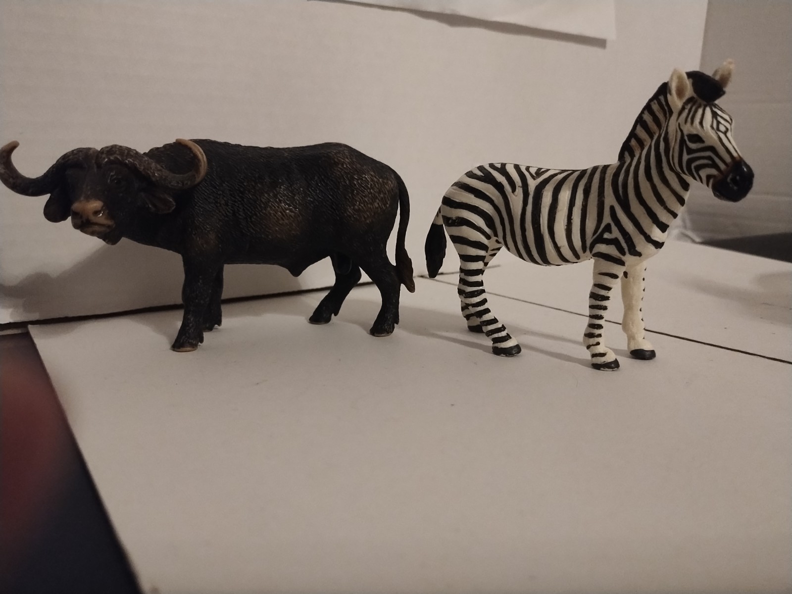 Schleich Water Buffalo And Zebra Animal Figures