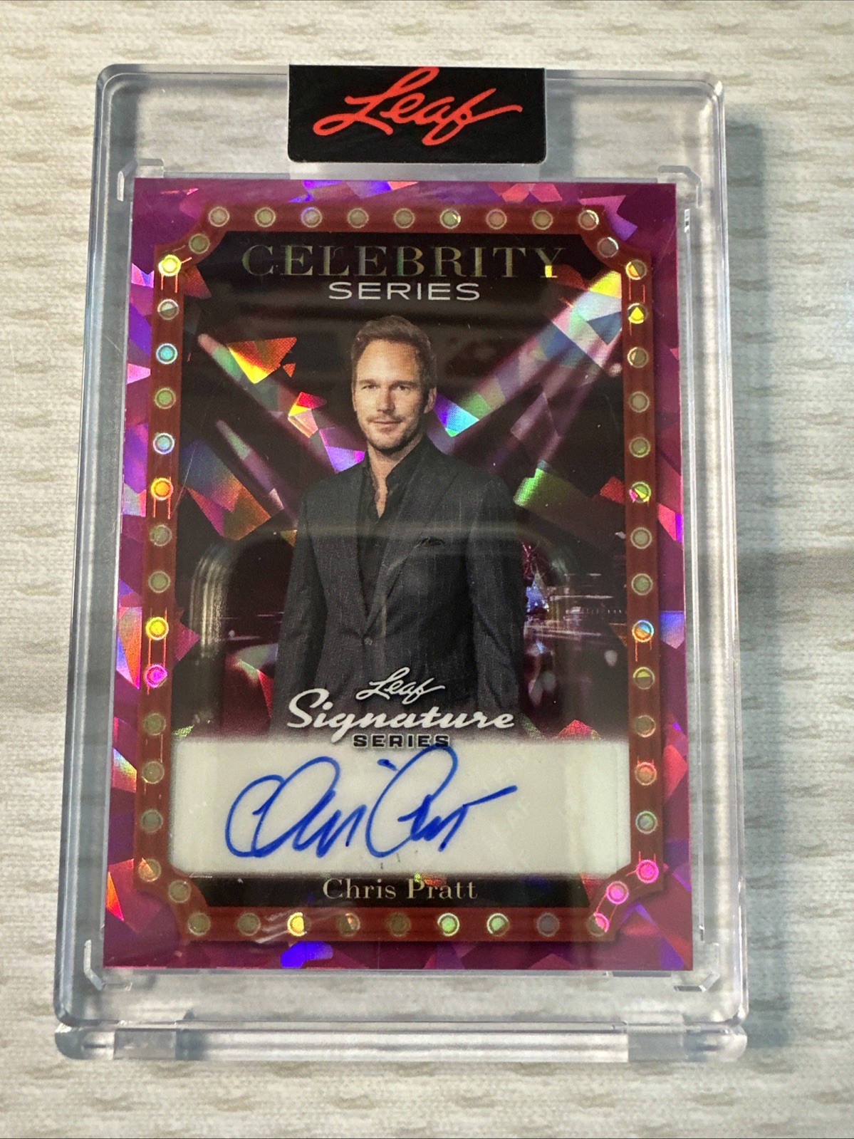 2026 Leaf Signature Series Chris Pratt Celebrity Series Pink Ice AUTO #1/1 2026 Leaf Signature Series Chris Pratt Celebrity Series Pink Ice AUTO #1/1