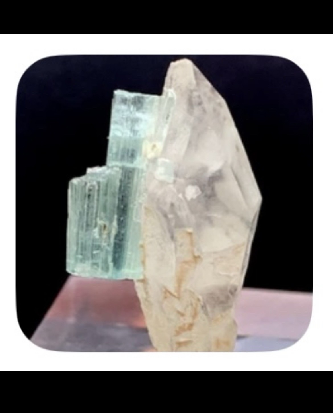 Rare Paraiba Tourmaline on Quartz – 15.5 Carats Pech, Afghanistan