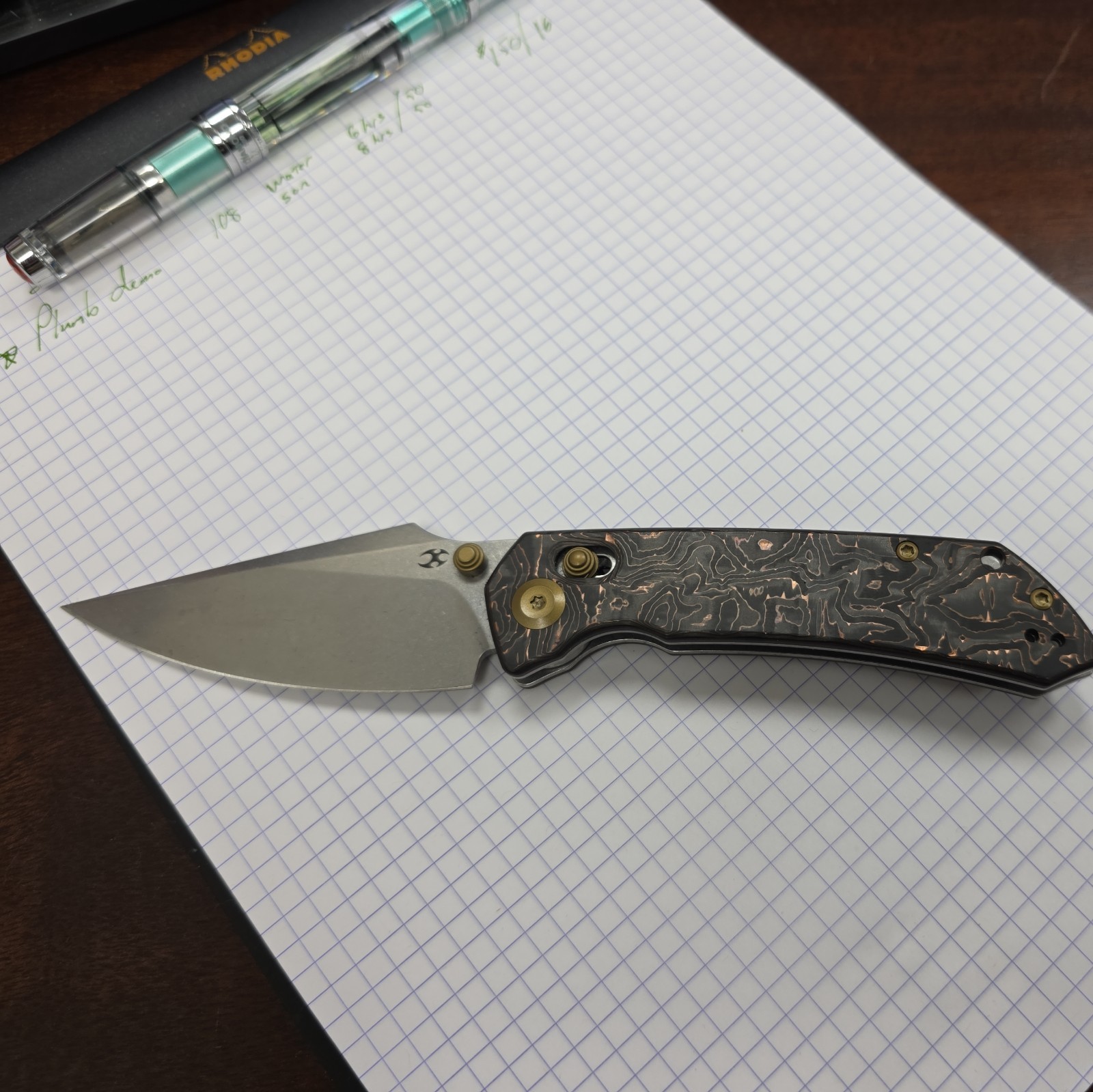 Kansept Fenrir K1034V3 S35VN Copper Carbon Fiber Knife