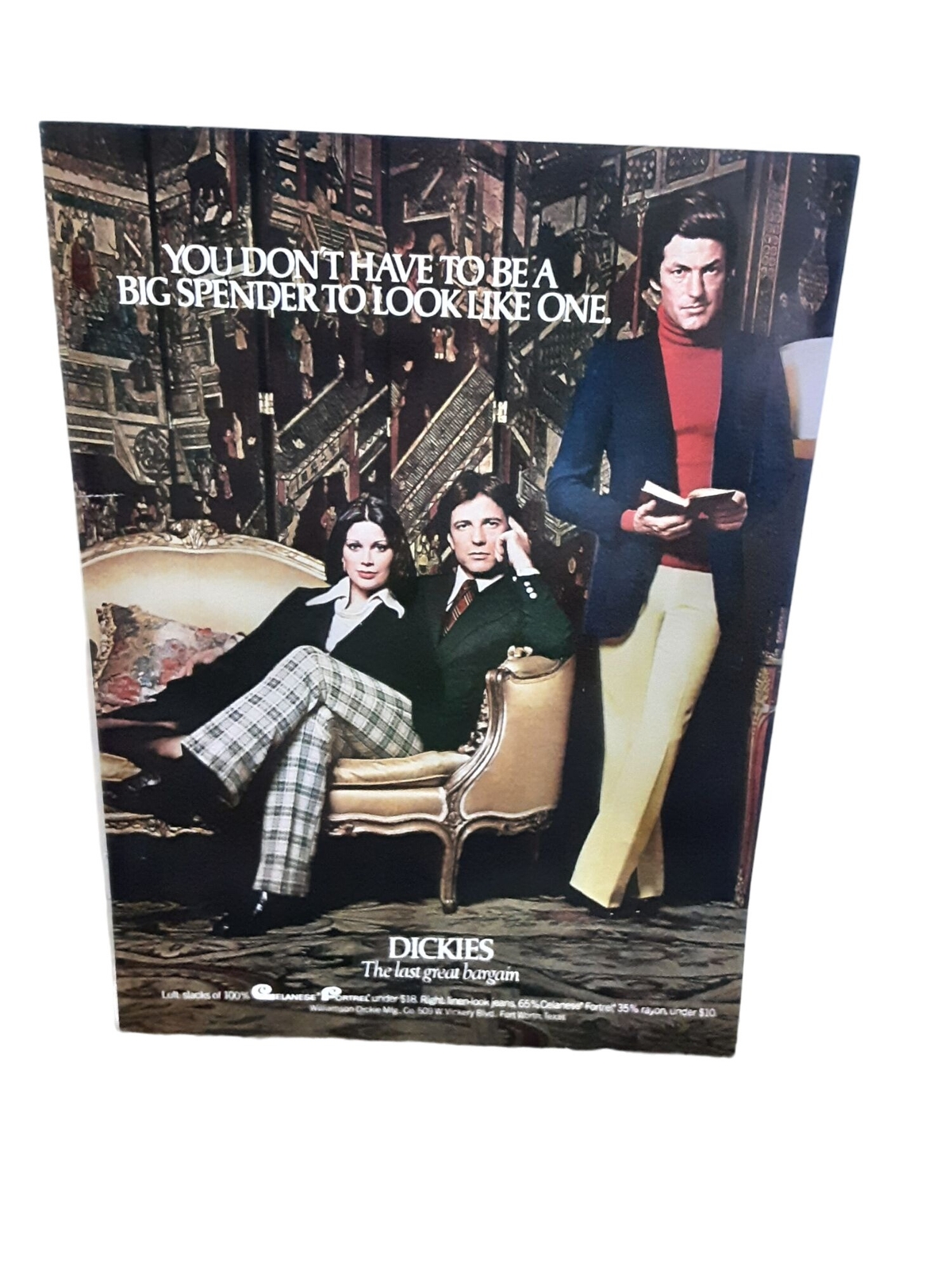 1974 Dickies You Dont Have To Be A Big Spender Original Print Ad 70s 1974 Dickies You Dont Have To Be A Big Spender Original Print Ad 70s