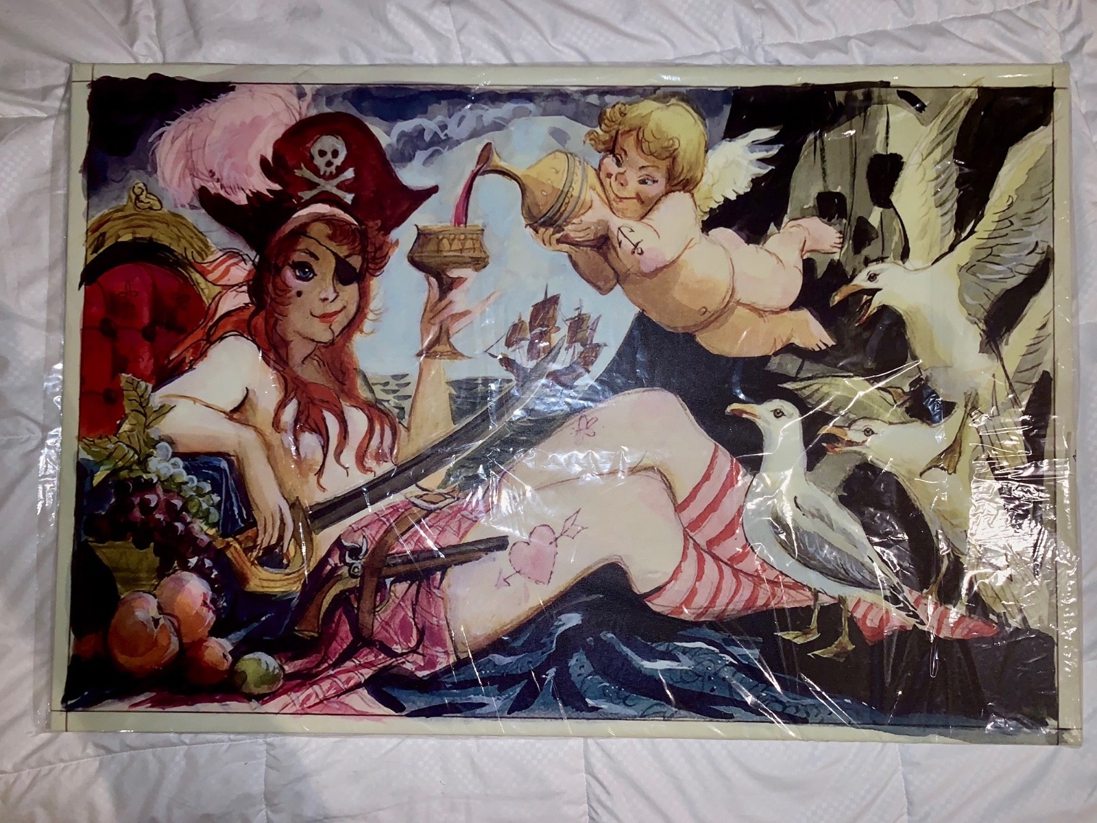 24x36 Marc Davis Pirates of the Caribbean We Wants the Redhead giclee Disneyland