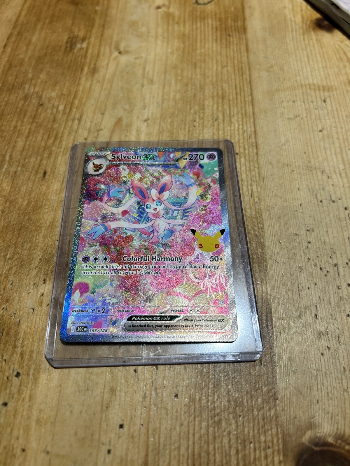 Sylveon Ex 153/128 SIR 30th Anniversary Pokemon Card Mint Condition Sylveon Ex 153/128 SIR 30th Anniversary Pokemon Card Mint Condition