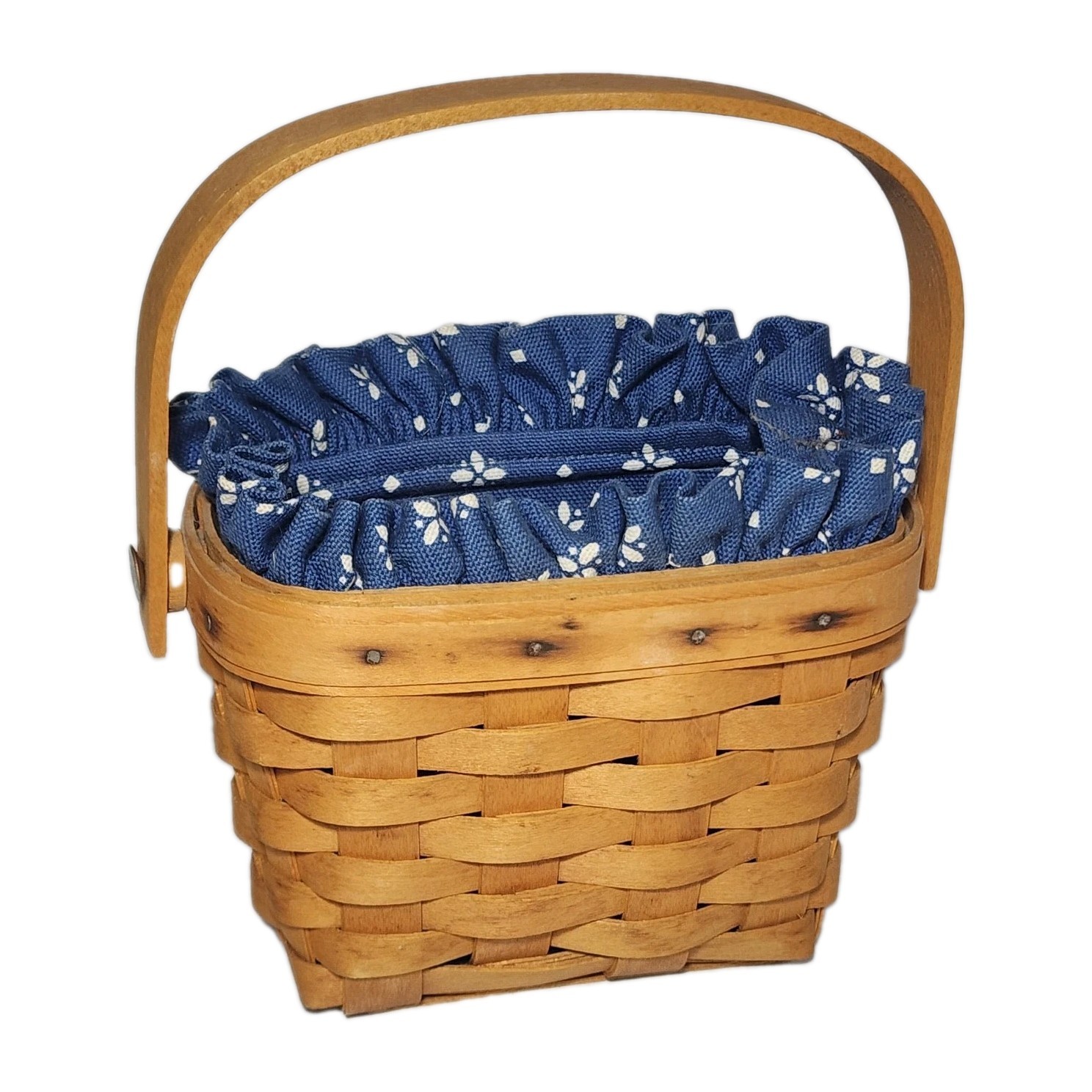 Vintage 1997 Longaberger Horizon of Hope Basket Blue Liner & Insert ACS 