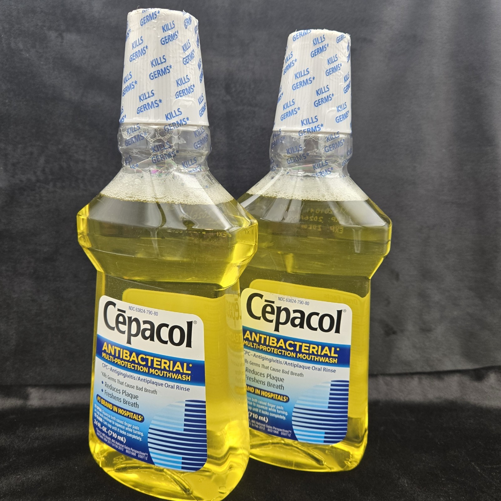 Lot Of 2 Cepacol Antibacterial Protection Mouthwash 24 oz Each Prop 8/26 Lot Of 2 Cepacol Antibacterial Protection Mouthwash 24 oz Each Prop 8/26