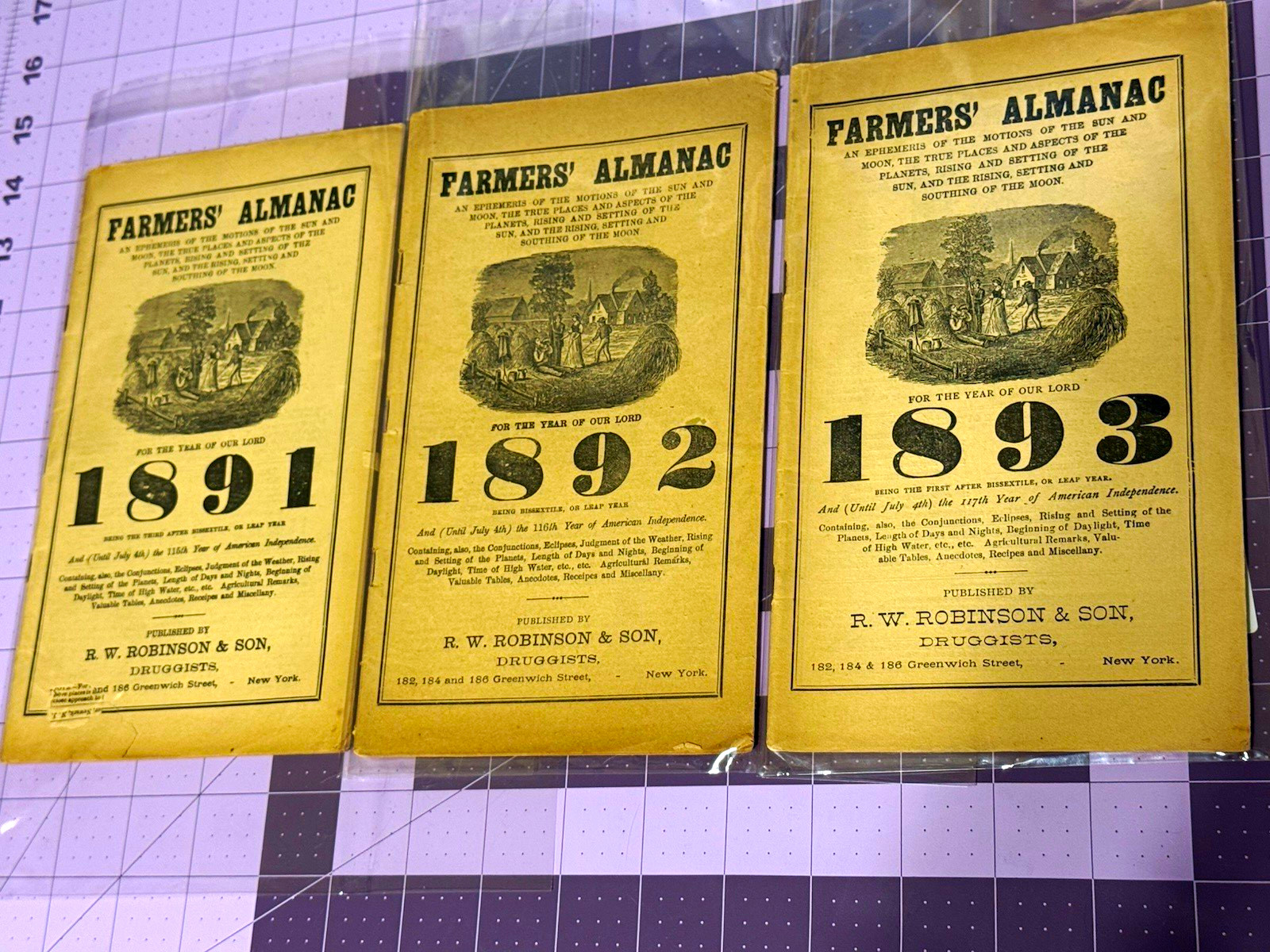 Antique Farmers Almanac 1891 1892 1893 Lot of 3 Victorian 1800s Advertising Antique Farmers Almanac 1891 1892 1893 Lot of 3 Victorian 1800s Advertising