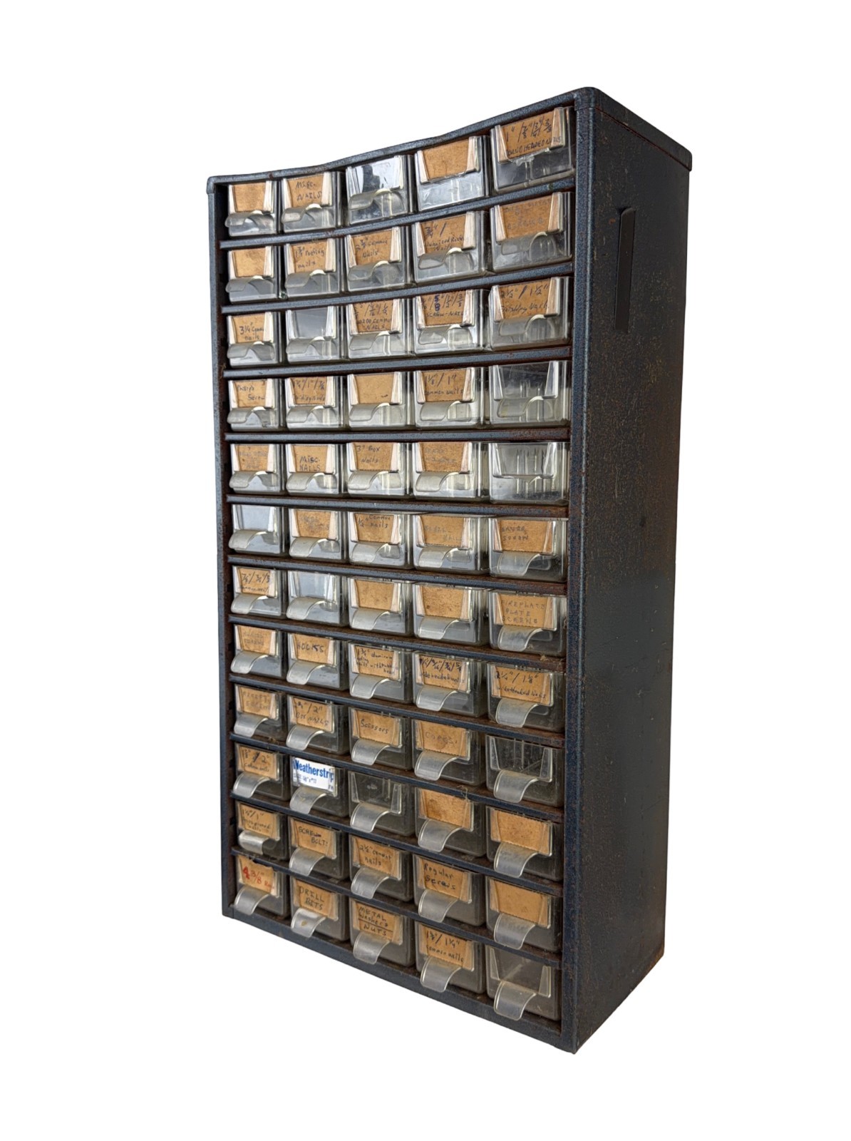 Vtg Wards Powr Kraft Metal 60 Drawer Parts Cabinet Hardware Organizer Storage