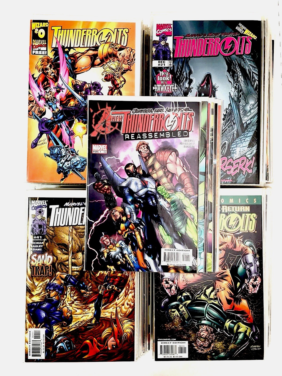 Thunderbolts Lot of 88 1997 Volume 1 #0 2 3 & 5-81 + New 2005 #1-8 Marvel VF/NM