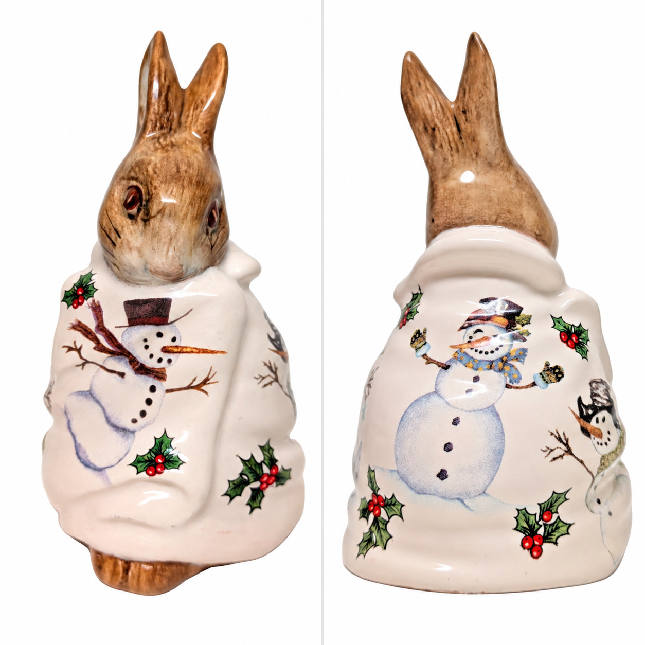 Beswick Beatrix Potter POORLY PETER RABBIT Figurine-Snowman Blanket