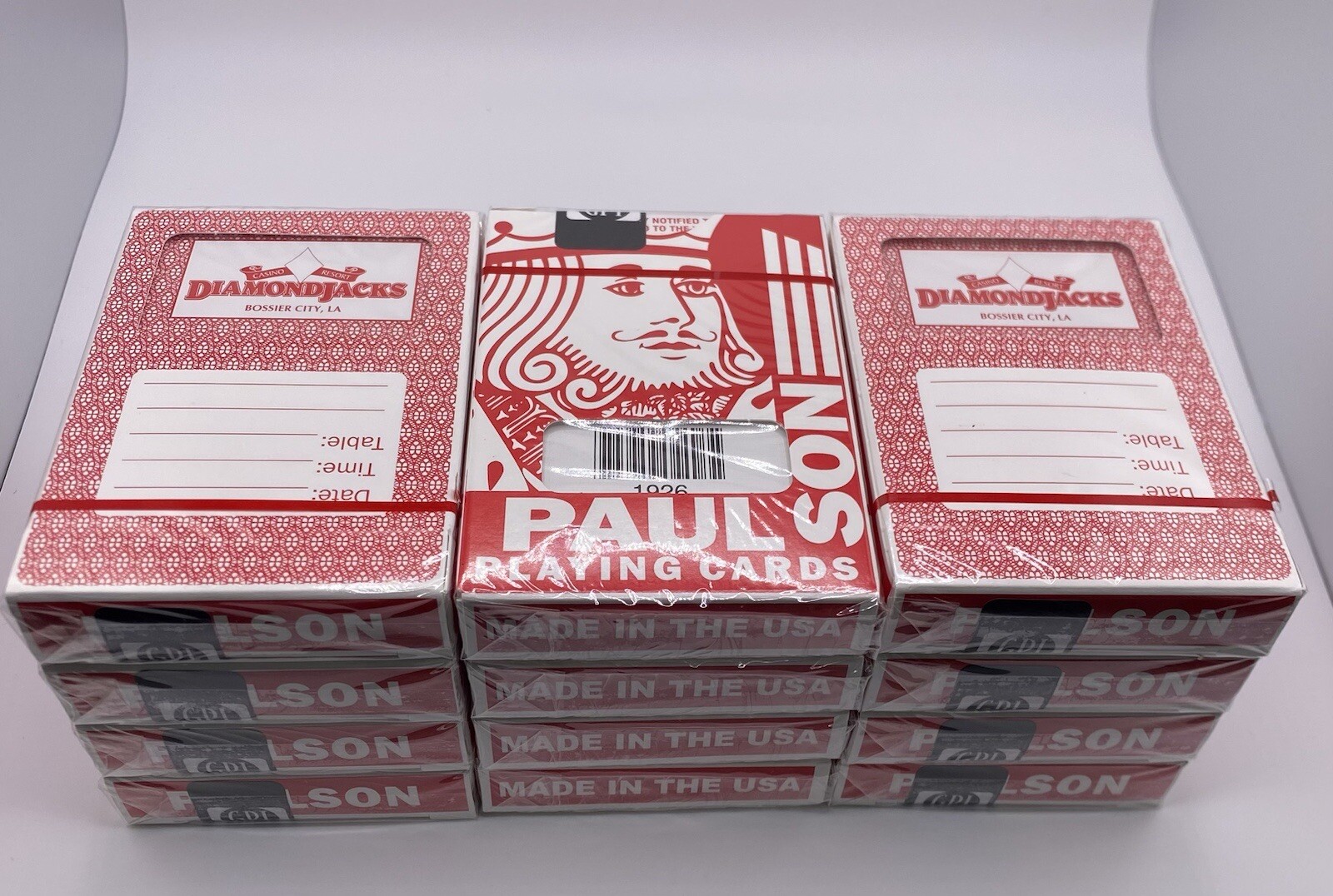 Paulson Playing Cards NEW Diamond Jack Casino 12 Dozen (144 Decks) - Red/Blue