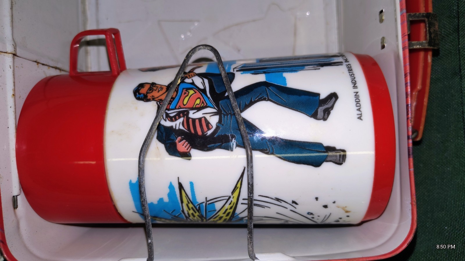 Vintage 1978 Aladdin Industries Superman Collectible Metal Lunch Box AND Thermos
