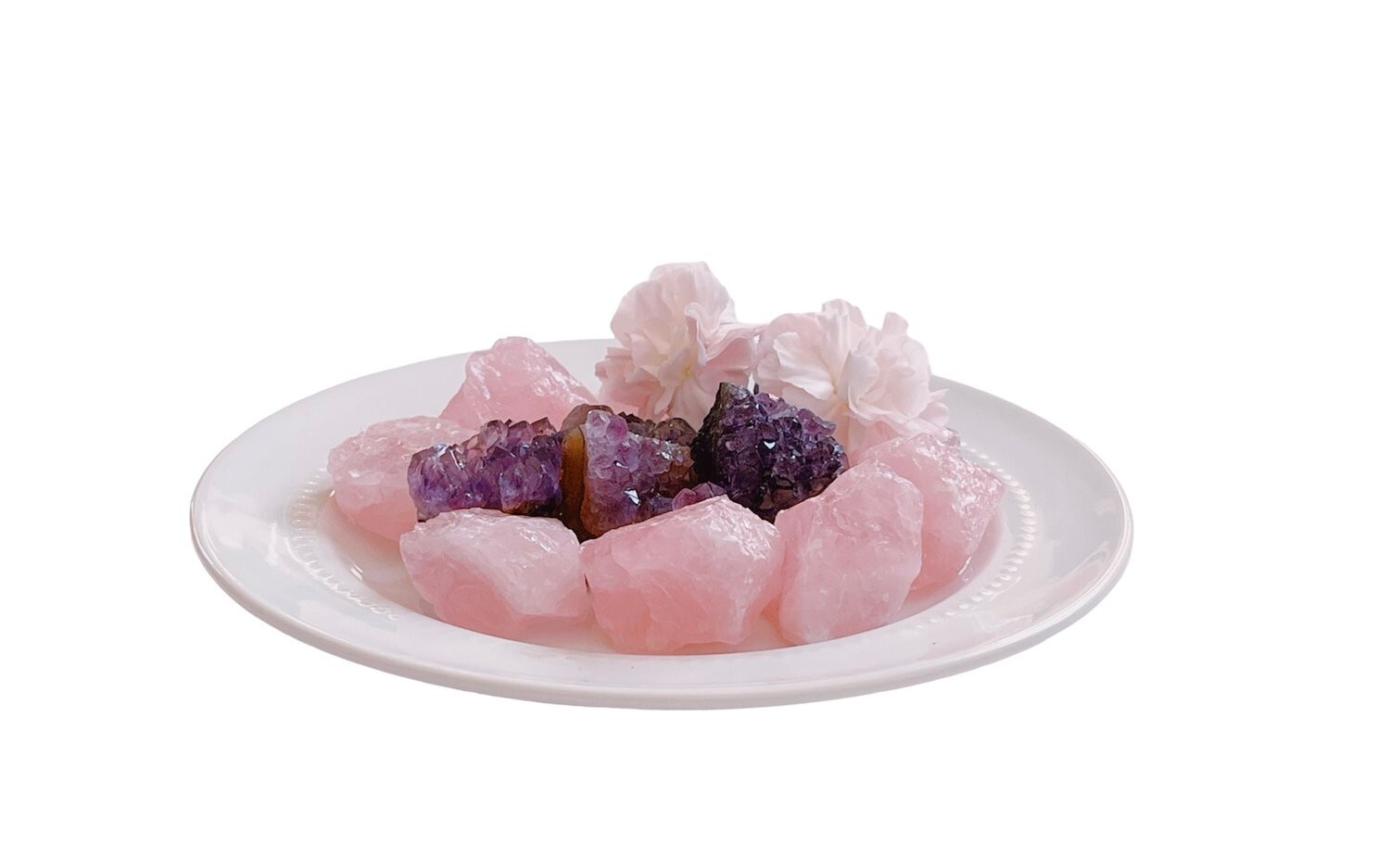 Rose Quartz Natural Stress Relief Healing Crystal Kit For Self-Love Inner Peace
