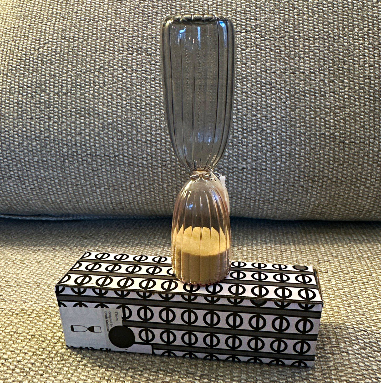 Ichendorf Milano Times 5 Min Glass Sand Hourglass, Gray/yellow - Mini