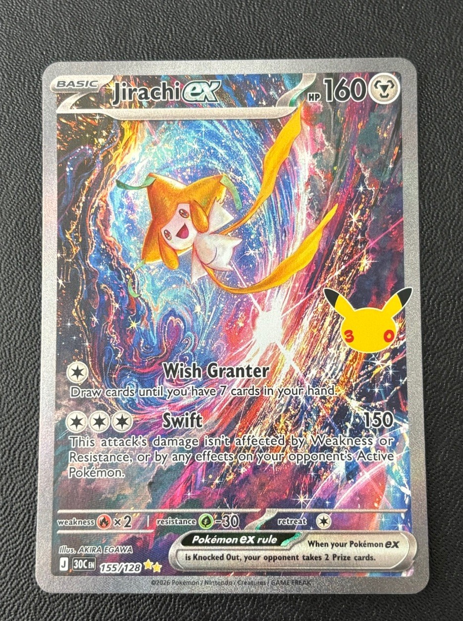 Pokemon 30th Anniversary - Jirachi EX 155/128 - MINT