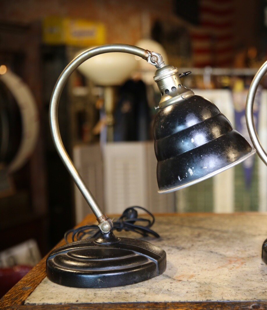 Vintage Industrial Drafting Lamp Desk Light machine age Faries Oc White era