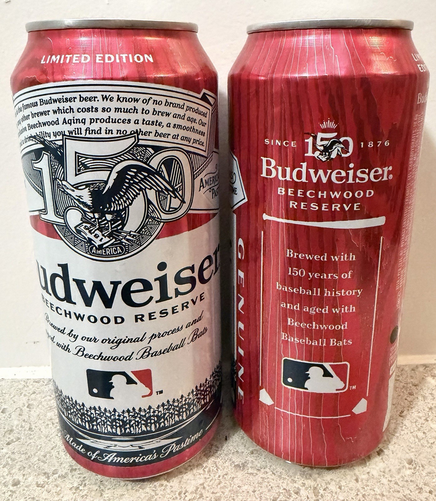 2026 Budweiser Limited Edition 150 Years Of Baseball Beechwood Reserve 16 Oz Can