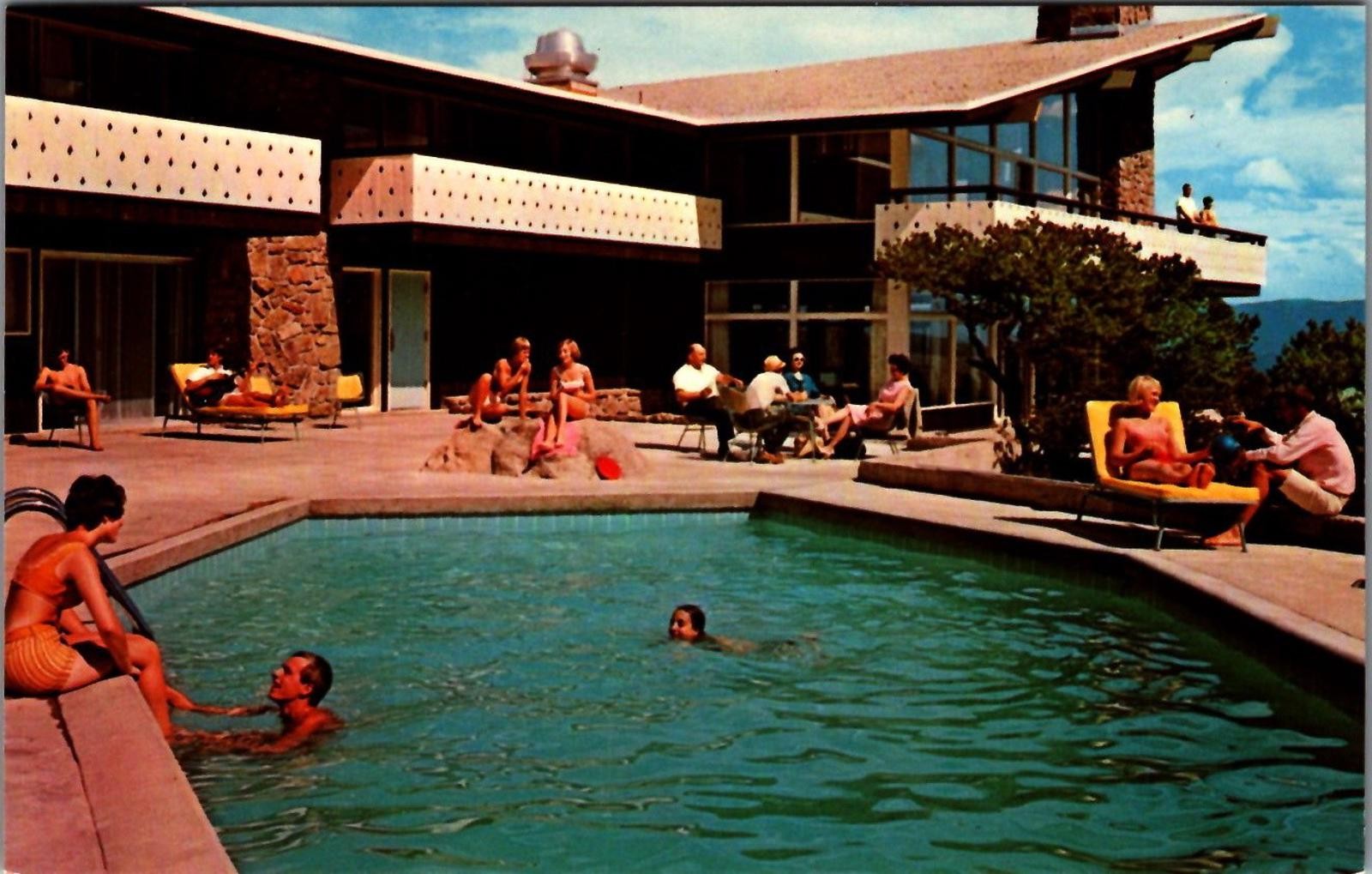 Vintage Postcard Young Life\'s Trail West Lodge Pool Buena Vista Colorado Vintage Postcard Young Life\'s Trail West Lodge Pool Buena Vista Colorado