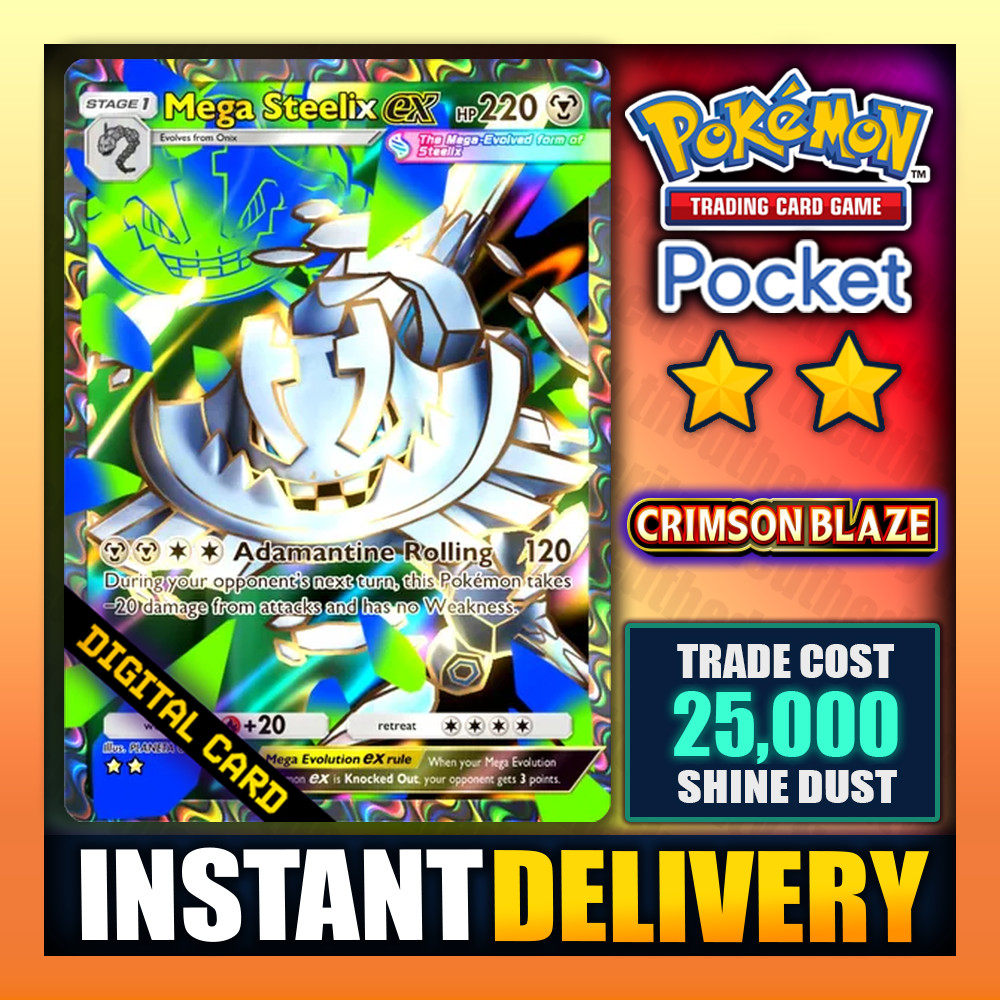 Pokemon TCG Pocket - Mega Steelix EX - Full Art Card - Fast Trade - English ✅