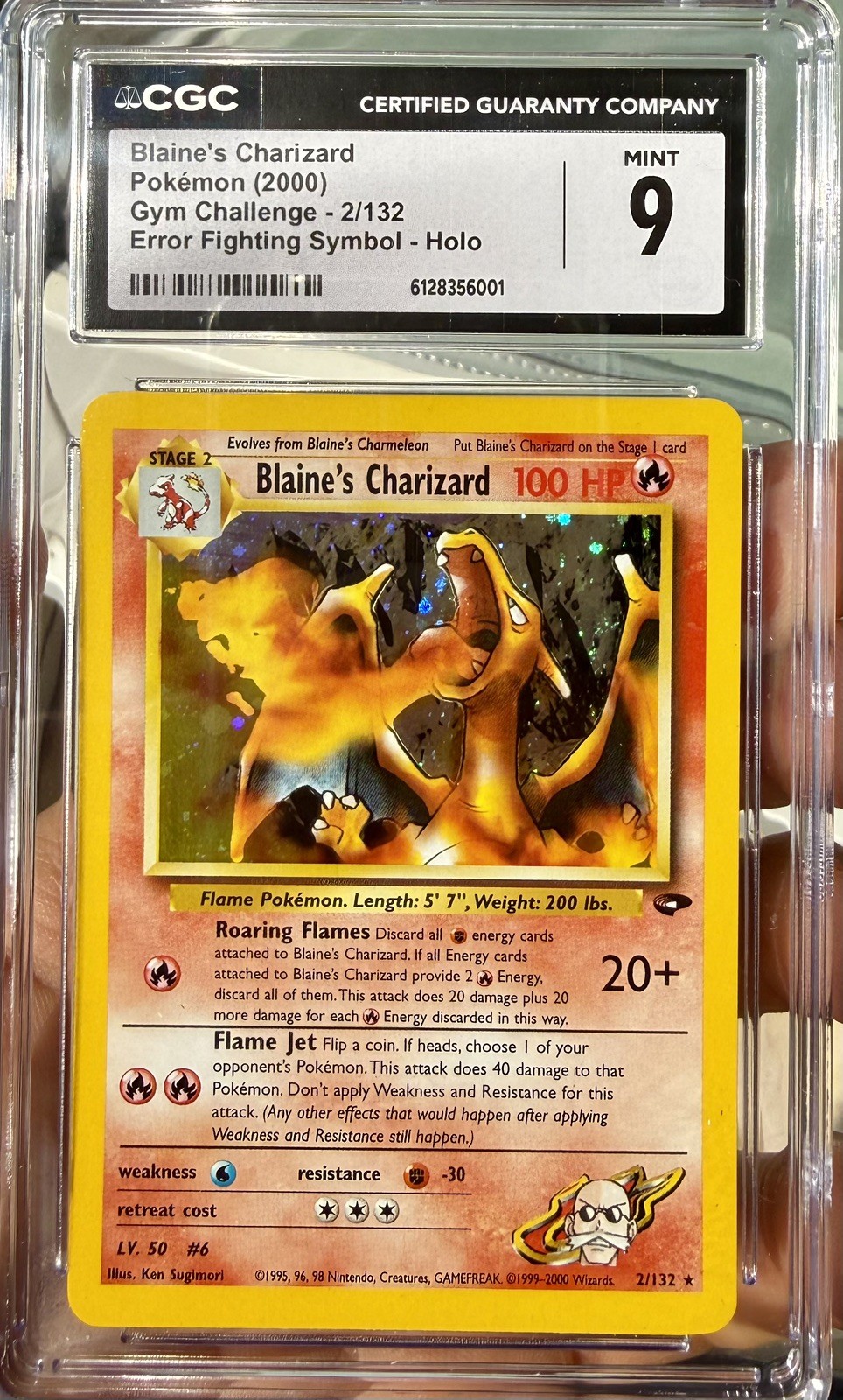 BLAINE’S CHARIZARD - Error Fighting Symbol - Gym Challenge - ENG - 2000