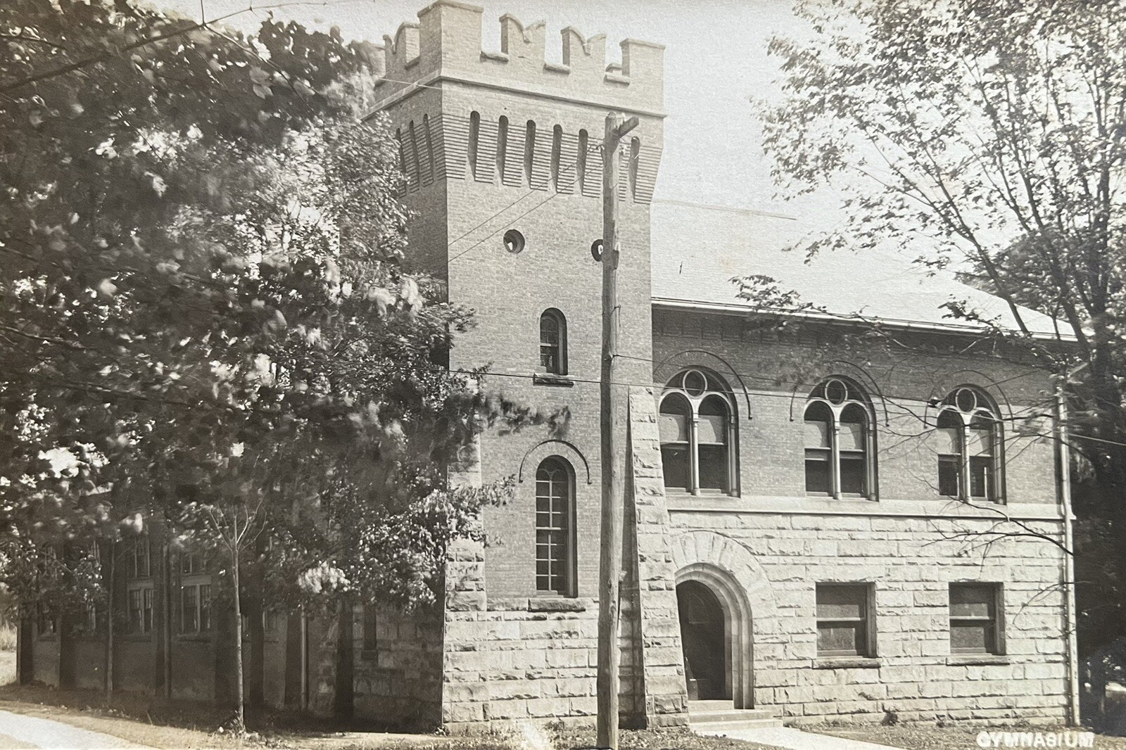 1909 Boys’ Gymnasium, Meadville, PA Posted Antique Real Photo Postcard RPPC