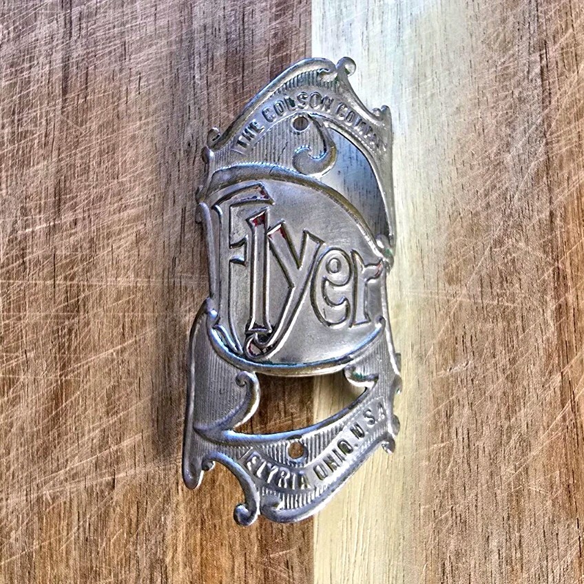 Colson Flyer Bicycle Head Tube Badge Vintage 1930s 1940s Rare