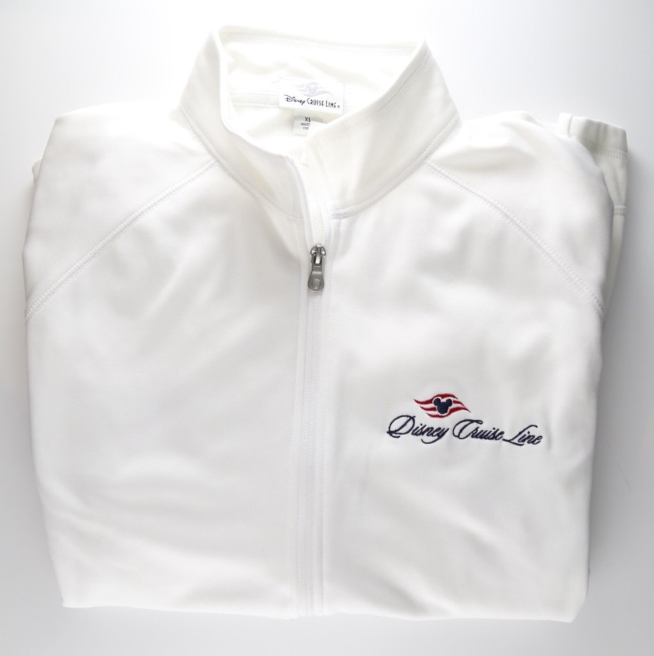 New Disney Cruise Line DCL Women White Performace Zip High Neck Jacket Size XL New Disney Cruise Line DCL Women White Performace Zip High Neck Jacket Size XL