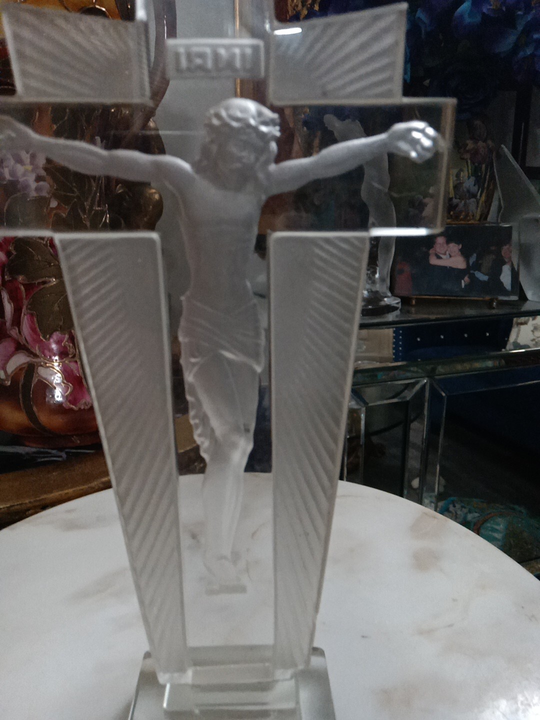 Antique Czec Crystal Crucifixion Curt Schlevogt Ingrid Expo 1935 Or OBO Antique Czec Crystal Crucifixion Curt Schlevogt Ingrid Expo 1935 Or OBO