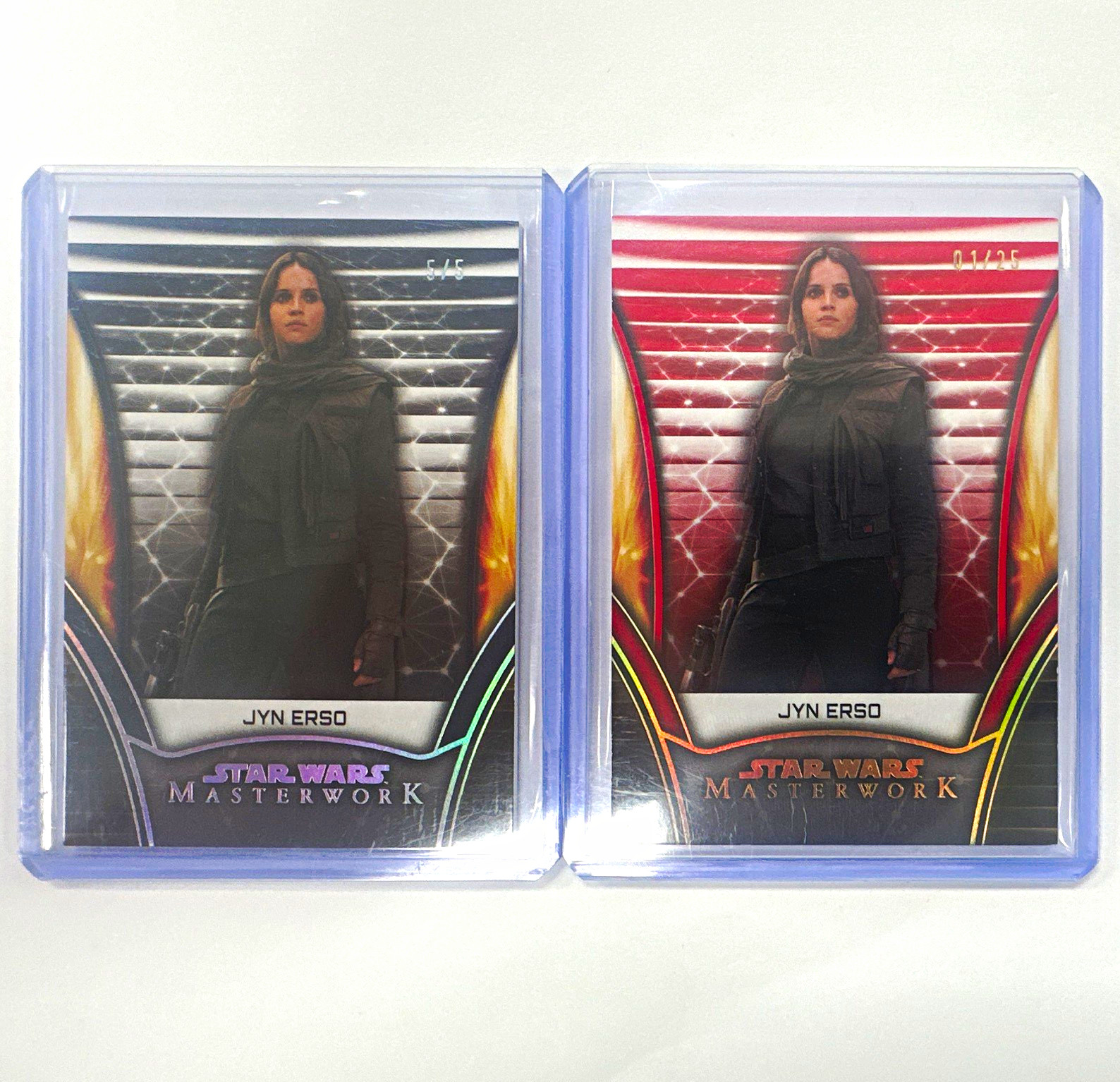 2025 Topps Star Wars Masterwork Jyn Erso Black 5/5 & Red 1/25