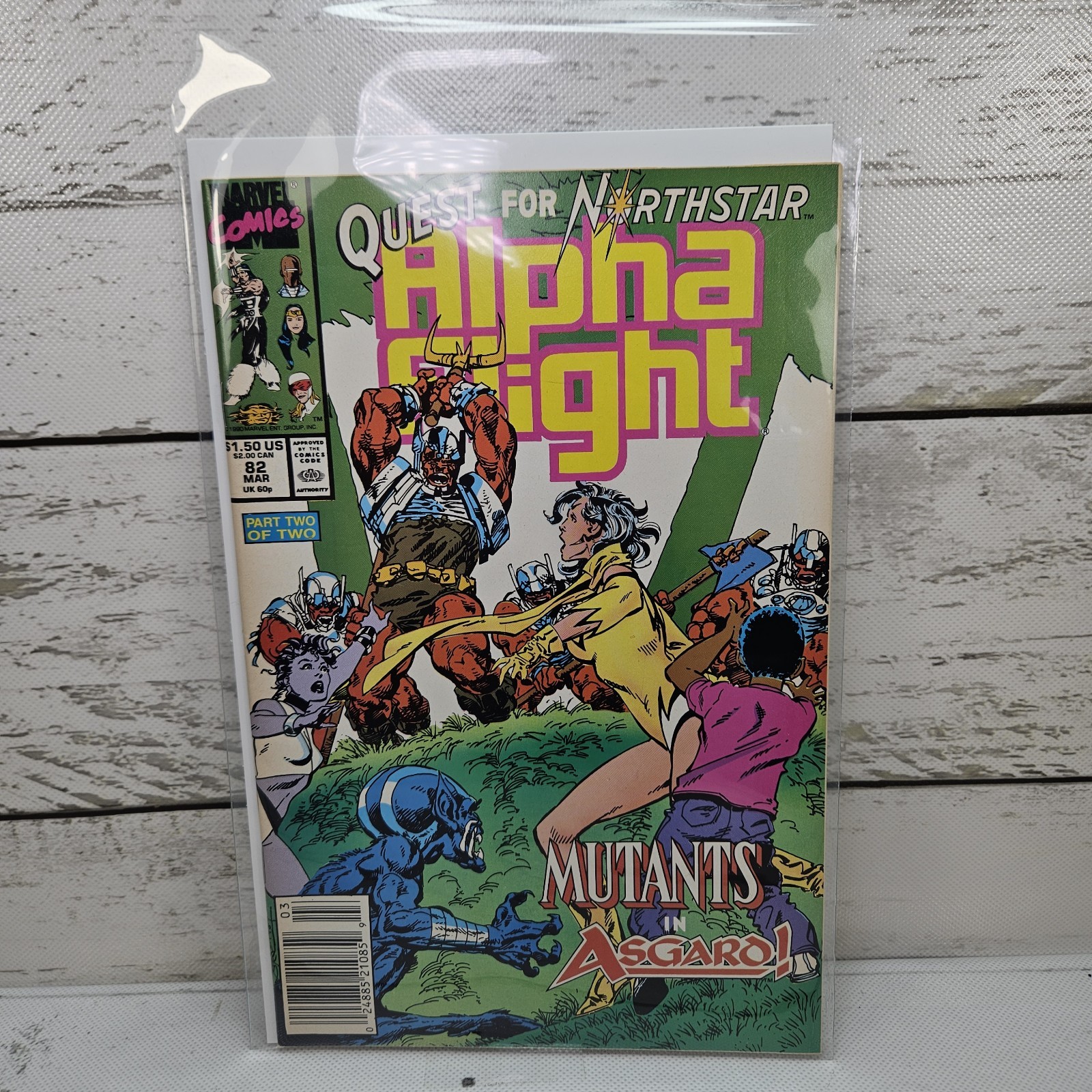 Marvel Comics Alpha Flight #82 1990 Vol. 1 Vintage Comic Book Sleeved Boarded