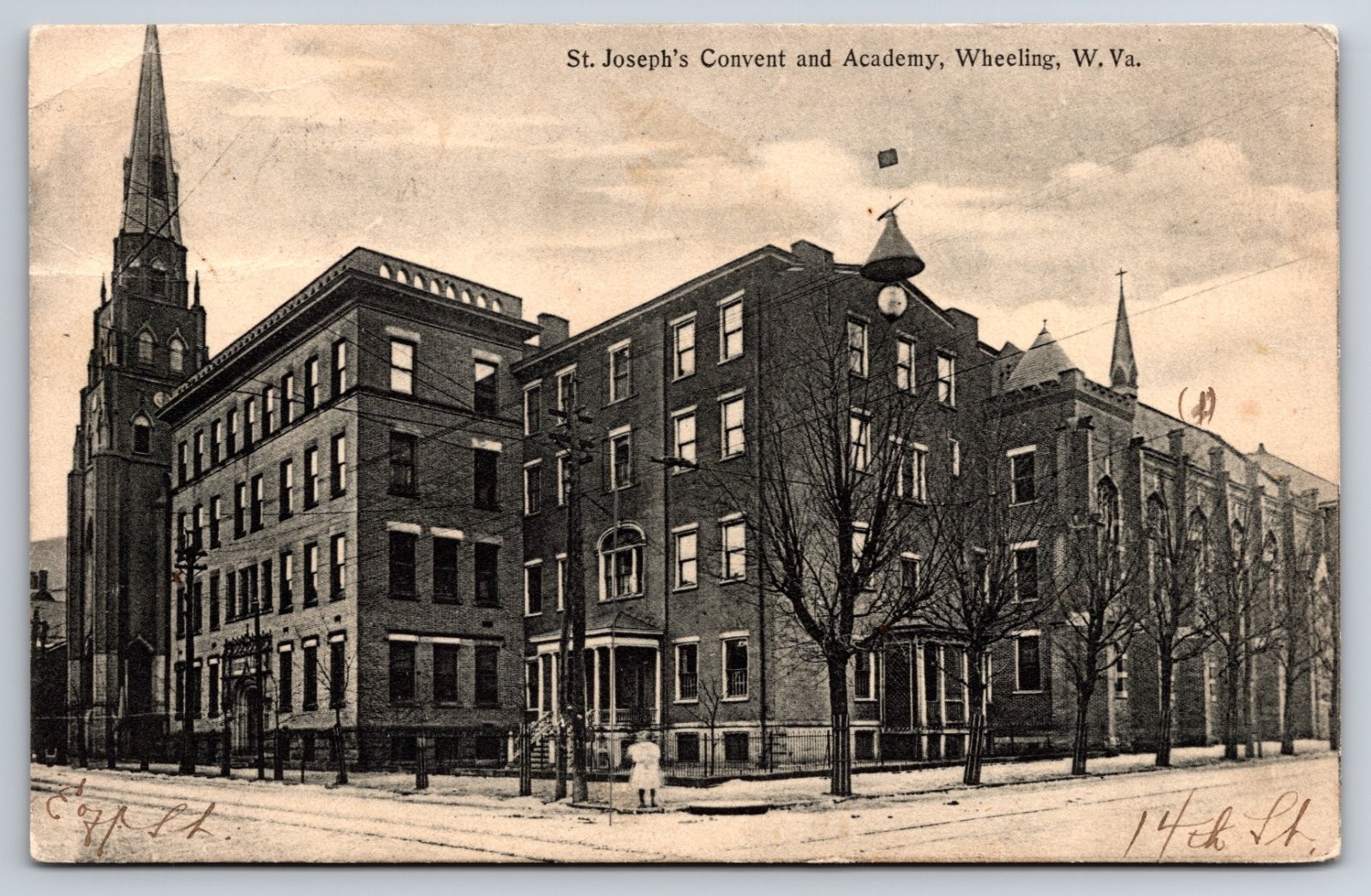 St. Joseph's Convent Academy Wheeling West Virginia Postcard St. Joseph's Convent Academy Wheeling West Virginia Postcard