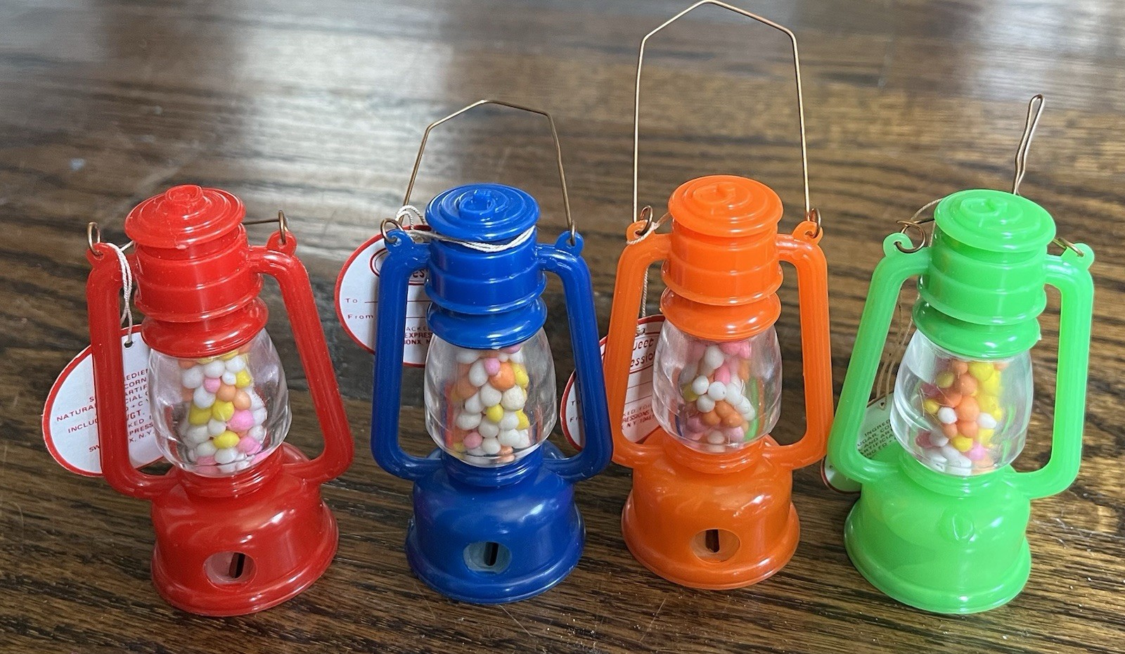 4 Sweet Sensations Candy Lantern Pencil Sharpeners Sealed Vintage Container