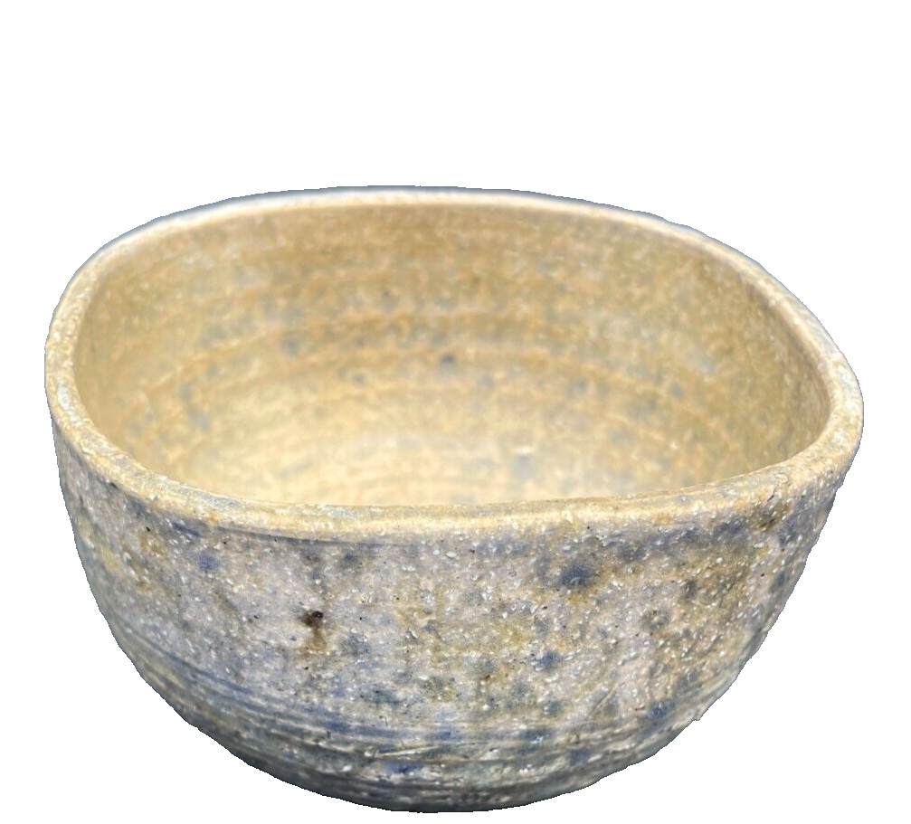 Vintage Artist Signed Art Pottery Bowl Vessel Hand Thrown Neutral Palate