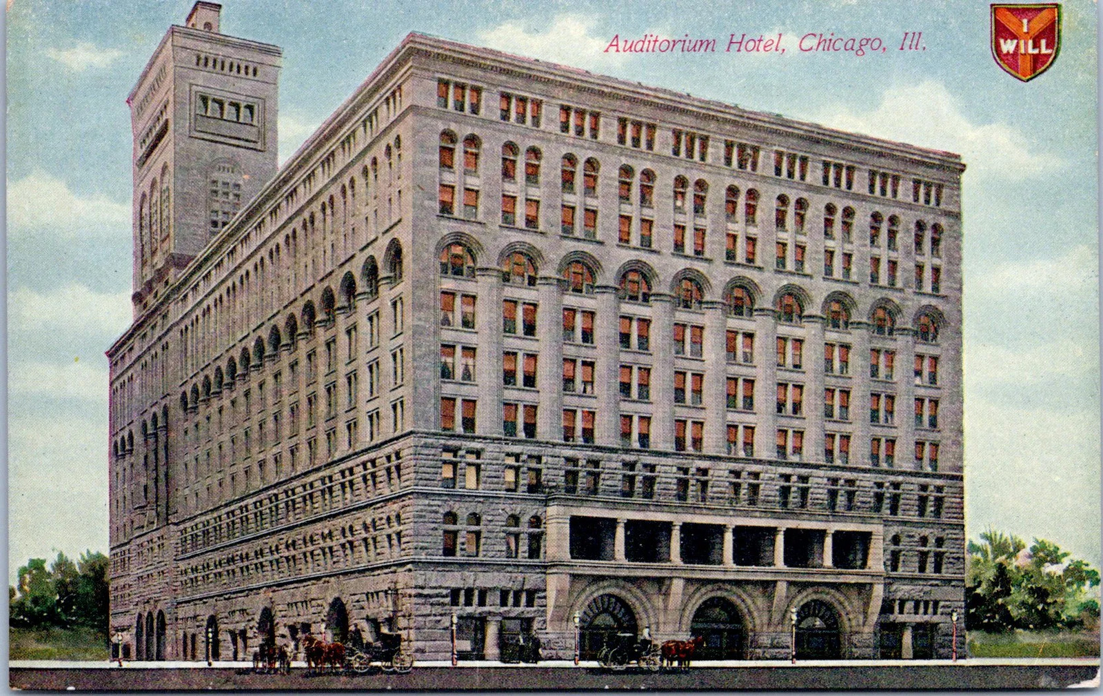 Chicago, Illinois - Auditorium Hotel Postcard