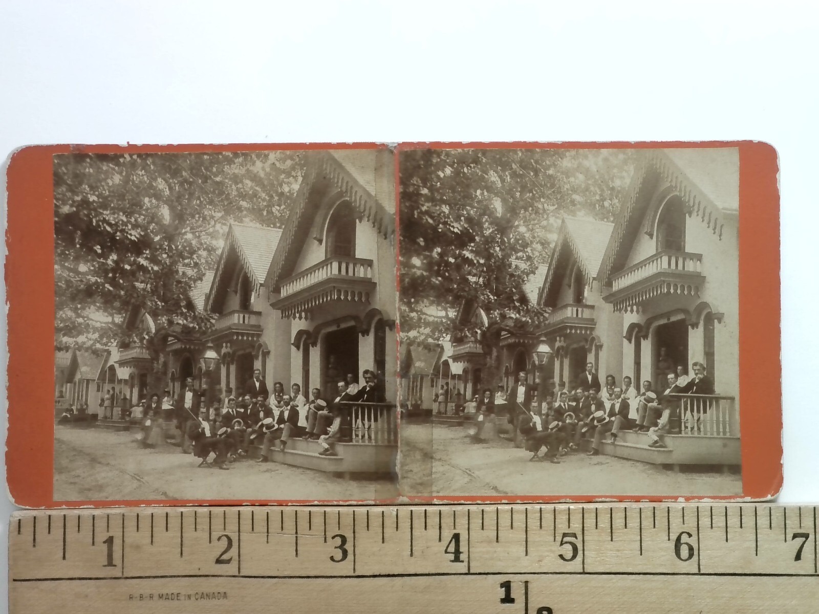 Wesleyan Grove Oak Bluffs Stereoview Martha's Vineyard A. C. Brownell 1870s Wesleyan Grove Oak Bluffs Stereoview Martha's Vineyard A. C. Brownell 1870s