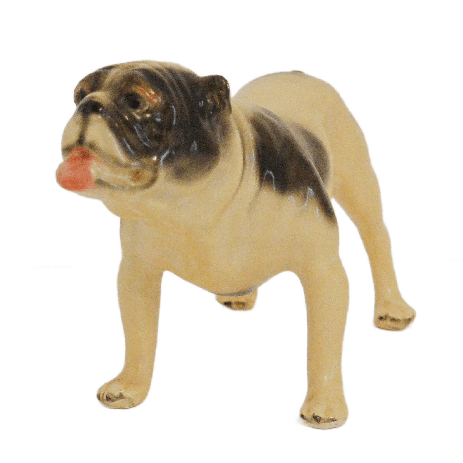 Vintage Mortens Studio Bulldog Dog Figurine Chicago Ceramic Mint