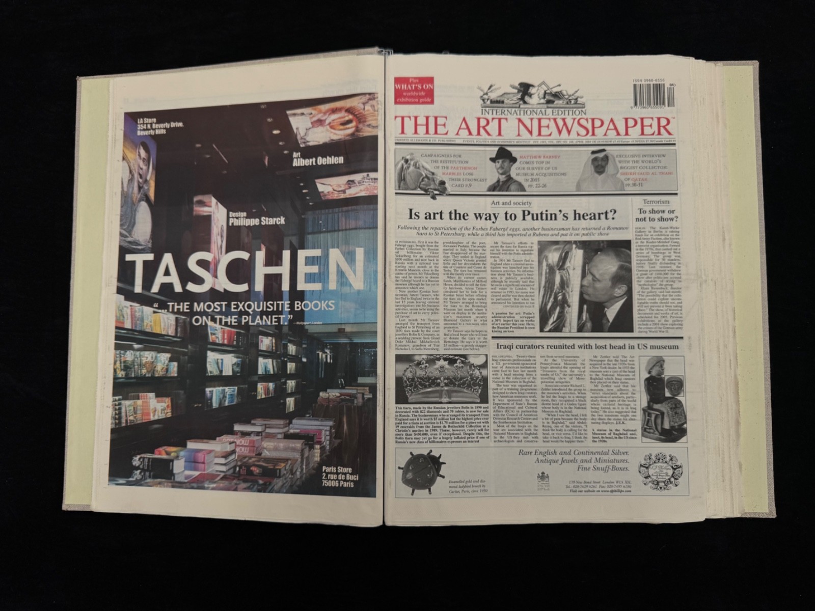 THE ART NEWSPAPER & WHAT\'S ON Supplement - x6 issues 2003/04 - archive binder - THE ART NEWSPAPER & WHAT\'S ON Supplement - x6 issues 2003/04 - archive binder -