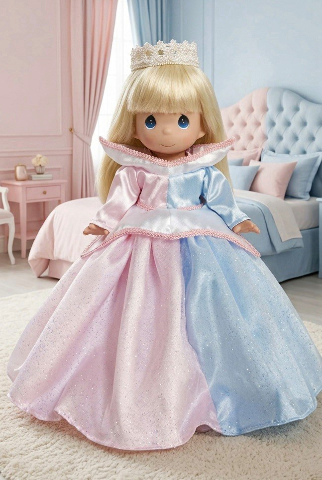 Disney\'s Sleeping Beauty princess in  her pink and blue dress by Linda Rick 