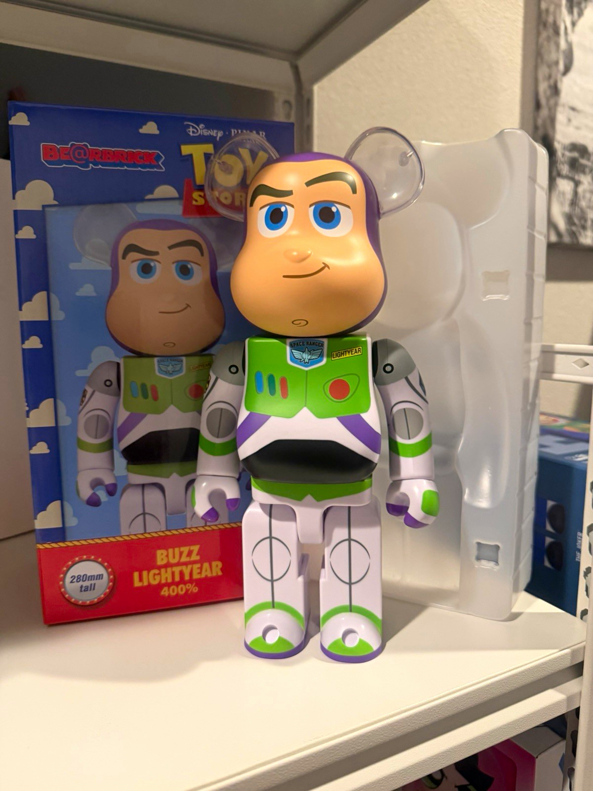BE@RBRICK Buzz Lightyear Toy Story Pixar 400% 280mm Plastic Figure Auth