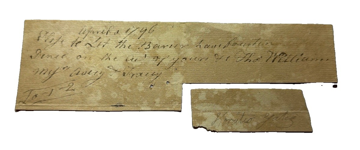 Horatio Gates Signed 1796 Cut Document, Revolutionary War General Autograph, Ny