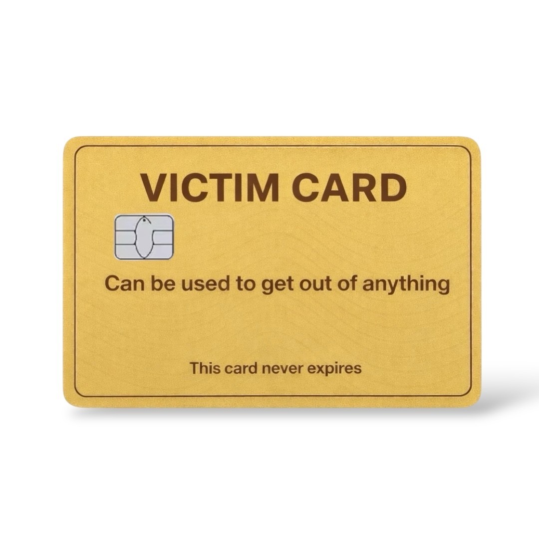 Victim Card Holographic Credit Card Sticker Debit Skin Decal Cover