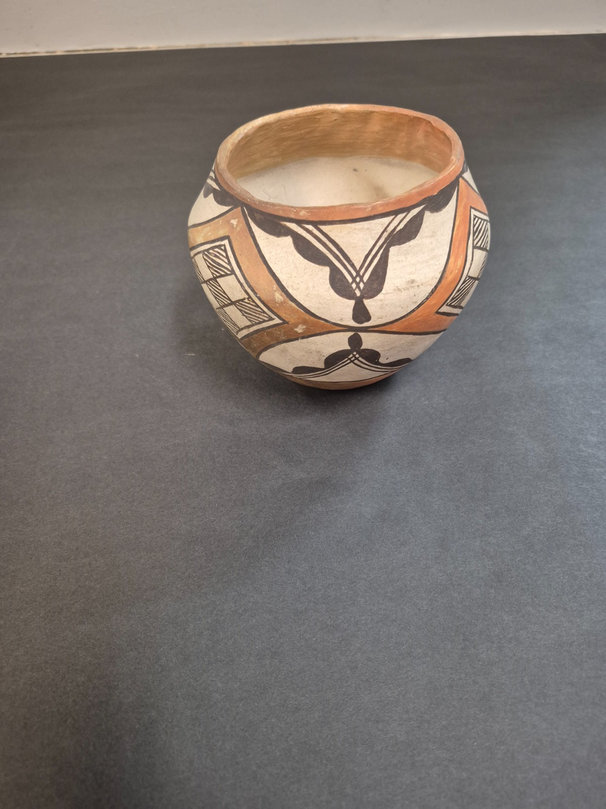 Antique Acoma New Mexico Polychrome Olla