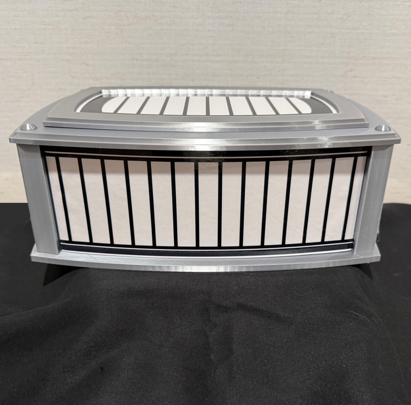 Trek TOS Inspired Kirk\'s Quarters White and Silver Bread Box